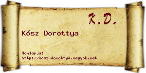 Kósz Dorottya névjegykártya