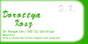 dorottya kosz business card